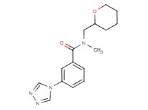 N-methyl-N-(tetrahydro-2H-pyran-2-ylmethyl)-3-(4H-1,2,4-triazol-4-yl)benzamide