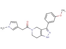 3-(3-methoxyphenyl)-5-[(1-methyl-1H-pyrrol-3-yl)acetyl]-4,5,6,7-tetrahydro-1H-pyrazolo[4,3-c]pyridine