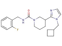 3-[1-(cyclobutylmethyl)-1H-imidazol-2-yl]-N-(2-fluorobenzyl)piperidine-1-carboxamide