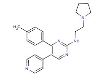 4-(4-methylphenyl)-5-pyridin-4-yl-N-(2-pyrrolidin-1-ylethyl)pyrimidin-2-amine