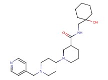 N-[(1-hydroxycyclohexyl)methyl]-1'-(pyridin-4-ylmethyl)-1,4'-bipiperidine-3-carboxamide