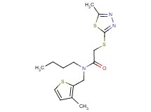 N-butyl-2-[(5-methyl-1,3,4-thiadiazol-2-yl)thio]-N-[(3-methyl-2-thienyl)methyl]acetamide