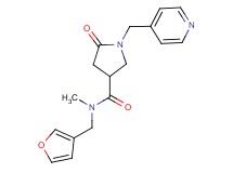 N-(3-furylmethyl)-N-methyl-5-oxo-1-(4-pyridinylmethyl)-3-pyrrolidinecarboxamide