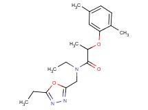 2-(2,5-dimethylphenoxy)-N-ethyl-N-[(5-ethyl-1,3,4-oxadiazol-2-yl)methyl]propanamide