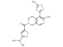 2-[(3-isopropyl-5-isoxazolyl)carbonyl]-6-methyl-5-(5-methyl-1,2,4-oxadiazol-3-yl)-1,2,3,4-tetrahydro-2,7-naphthyridine