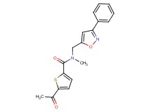 5-acetyl-N-methyl-N-[(3-phenyl-5-isoxazolyl)methyl]-2-thiophenecarboxamide