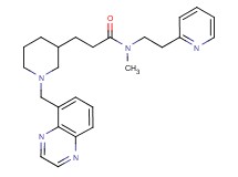 N-methyl-N-[2-(2-pyridinyl)ethyl]-3-[1-(5-quinoxalinylmethyl)-3-piperidinyl]propanamide