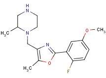 1-{[2-(2-fluoro-5-methoxyphenyl)-5-methyl-1,3-oxazol-4-yl]methyl}-2-methylpiperazine