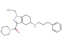 1-ethyl-N-(3-phenylpropyl)-3-(1-piperidinylcarbonyl)-4,5,6,7-tetrahydro-1H-indazol-5-amine