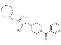 1-({4-methyl-5-[1-(pyridin-3-ylcarbonyl)piperidin-4-yl]-4H-1,2,4-triazol-3-yl}methyl)azepane