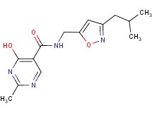 4-hydroxy-N-[(3-isobutylisoxazol-5-yl)methyl]-2-methylpyrimidine-5-carboxamide