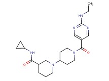 N-cyclopropyl-1'-{[2-(ethylamino)pyrimidin-5-yl]carbonyl}-1,4'-bipiperidine-3-carboxamide