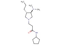N-cyclopentyl-3-[rel-(3R,4S)-3-(dimethylamino)-4-propyl-1-pyrrolidinyl]propanamide dihydrochloride