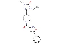4-ethyl-2-methyl-5-{1-[(5-phenylisoxazol-3-yl)carbonyl]piperidin-4-yl}-2,4-dihydro-3H-1,2,4-triazol-3-one