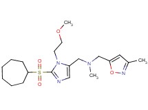 1-[2-(cycloheptylsulfonyl)-1-(2-methoxyethyl)-1H-imidazol-5-yl]-N-methyl-N-[(3-methyl-5-isoxazolyl)methyl]methanamine