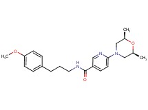 6-[(2R*,6S*)-2,6-dimethylmorpholin-4-yl]-N-[3-(4-methoxyphenyl)propyl]nicotinamide