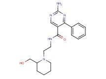 2-amino-N-{2-[2-(hydroxymethyl)piperidin-1-yl]ethyl}-4-phenylpyrimidine-5-carboxamide