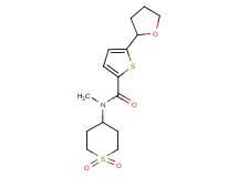 N-(1,1-dioxidotetrahydro-2H-thiopyran-4-yl)-N-methyl-5-(tetrahydro-2-furanyl)-2-thiophenecarboxamide
