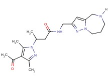 3-(4-acetyl-3,5-dimethyl-1H-pyrazol-1-yl)-N-(5,6,7,8-tetrahydro-4H-pyrazolo[1,5-a][1,4]diazepin-2-ylmethyl)butanamide hydrochloride