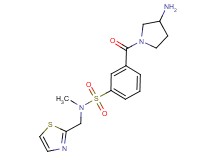 3-[(3-aminopyrrolidin-1-yl)carbonyl]-N-methyl-N-(1,3-thiazol-2-ylmethyl)benzenesulfonamide