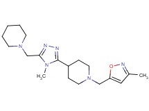 1-[(3-methylisoxazol-5-yl)methyl]-4-[4-methyl-5-(piperidin-1-ylmethyl)-4H-1,2,4-triazol-3-yl]piperidine