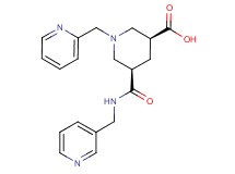 (3S*,5R*)-1-(2-pyridinylmethyl)-5-{[(3-pyridinylmethyl)amino]carbonyl}-3-piperidinecarboxylic acid