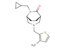 (1S*,5R*)-6-(cyclopropylmethyl)-3-[(3-methyl-2-thienyl)methyl]-3,6-diazabicyclo[3.2.2]nonan-7-one
