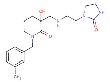 3-hydroxy-1-(3-methylbenzyl)-3-({[2-(2-oxoimidazolidin-1-yl)ethyl]amino}methyl)piperidin-2-one