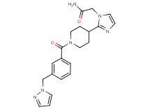 2-(2-{1-[3-(1H-pyrazol-1-ylmethyl)benzoyl]piperidin-4-yl}-1H-imidazol-1-yl)acetamide