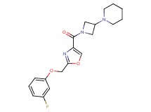 1-[1-({2-[(3-fluorophenoxy)methyl]-1,3-oxazol-4-yl}carbonyl)azetidin-3-yl]piperidine