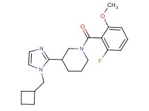 3-[1-(cyclobutylmethyl)-1H-imidazol-2-yl]-1-(2-fluoro-6-methoxybenzoyl)piperidine