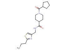 1-(cyclopentylcarbonyl)-N-[(2-propyl-1,3-thiazol-4-yl)methyl]-4-piperidinecarboxamide