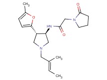 N-[rel-(3R,4S)-1-[(2E)-2-methyl-2-buten-1-yl]-4-(5-methyl-2-furyl)-3-pyrrolidinyl]-2-(2-oxo-1-pyrrolidinyl)acetamide hydrochloride