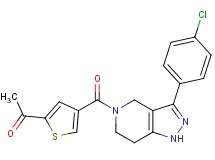 1-(4-{[3-(4-chlorophenyl)-1,4,6,7-tetrahydro-5H-pyrazolo[4,3-c]pyridin-5-yl]carbonyl}-2-thienyl)ethanone