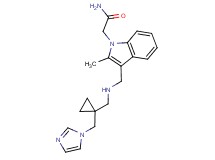 2-{3-[({[1-(1H-imidazol-1-ylmethyl)cyclopropyl]methyl}amino)methyl]-2-methyl-1H-indol-1-yl}acetamide