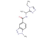 N-[1-(4-ethyl-4H-1,2,4-triazol-3-yl)ethyl]-1-methyl-1H-1,2,3-benzotriazole-5-carboxamide