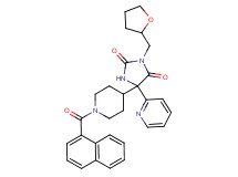5-[1-(1-naphthoyl)-4-piperidinyl]-5-(2-pyridinyl)-3-(tetrahydro-2-furanylmethyl)-2,4-imidazolidinedione