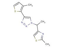 1-[1-(2-methyl-1,3-thiazol-4-yl)ethyl]-4-(3-methyl-2-thienyl)-1H-1,2,3-triazole