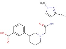 3-(1-{2-[(1,3-dimethyl-1H-pyrazol-4-yl)amino]-2-oxoethyl}piperidin-3-yl)benzoic acid