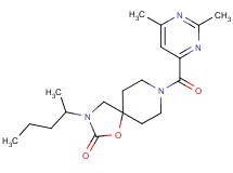 8-[(2,6-dimethylpyrimidin-4-yl)carbonyl]-3-(1-methylbutyl)-1-oxa-3,8-diazaspiro[4.5]decan-2-one