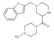 1-(1-benzofuran-2-ylmethyl)-3-[(4-methyl-1-piperazinyl)carbonyl]piperazine