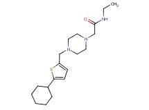 2-{4-[(5-cyclohexyl-2-thienyl)methyl]-1-piperazinyl}-N-ethylacetamide