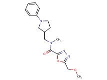 5-(methoxymethyl)-N-methyl-N-[(1-phenylpyrrolidin-3-yl)methyl]-1,3,4-oxadiazole-2-carboxamide