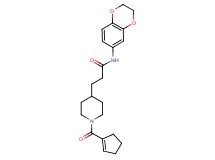 3-[1-(1-cyclopenten-1-ylcarbonyl)-4-piperidinyl]-N-(2,3-dihydro-1,4-benzodioxin-6-yl)propanamide