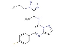 5-(4-fluorophenyl)-N-[1-(1-propyl-1H-1,2,4-triazol-5-yl)ethyl]pyrazolo[1,5-a]pyrimidin-7-amine