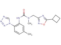 N-[(5-cyclobutyl-1,2,4-oxadiazol-3-yl)methyl]-N-methyl-N'-[5-methyl-2-(1H-tetrazol-1-yl)phenyl]urea