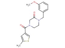 1-(3-methoxybenzyl)-4-[(5-methyl-3-thienyl)carbonyl]-2-piperazinone