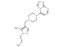 5-{4-[(5-methyl-1-propyl-1H-pyrazol-4-yl)methyl]piperazin-1-yl}[1,2,4]triazolo[4,3-a]pyrimidine
