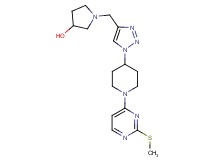 1-[(1-{1-[2-(methylthio)-4-pyrimidinyl]-4-piperidinyl}-1H-1,2,3-triazol-4-yl)methyl]-3-pyrrolidinol bis(trifluoroacetate) (salt)