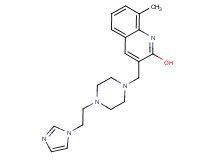 3-({4-[2-(1H-imidazol-1-yl)ethyl]-1-piperazinyl}methyl)-8-methyl-2-quinolinol